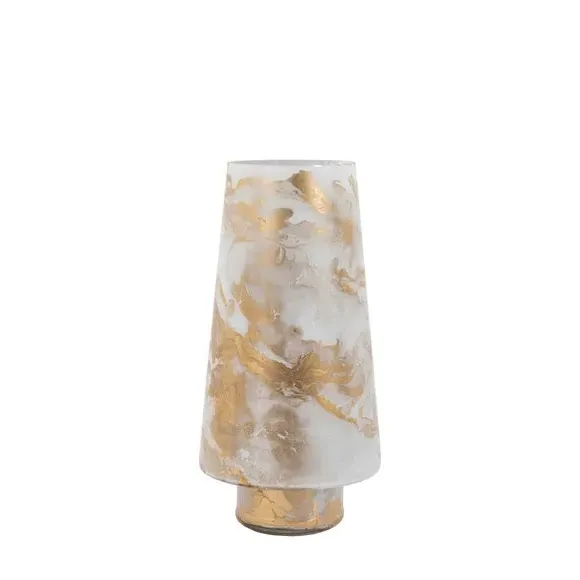 Hurricane Candle Holder - Gold, Glass