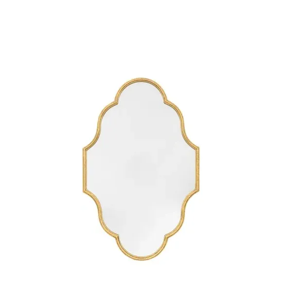 Irregular Wall Mirror - Gold, Metal
