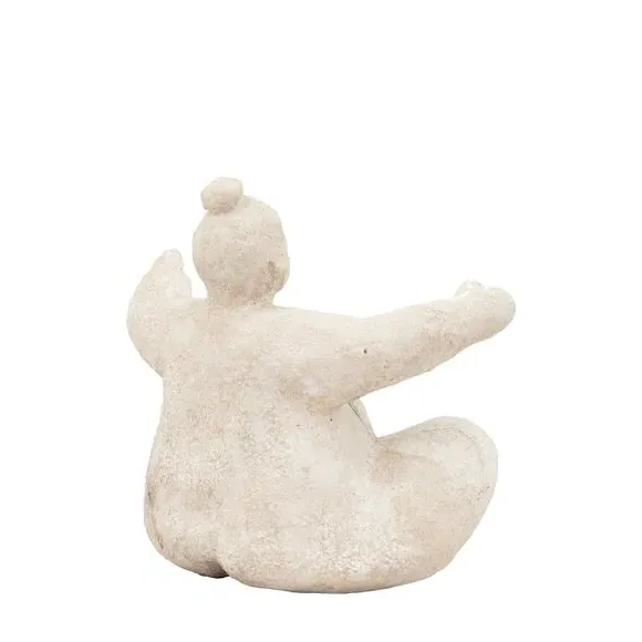Lady Figurine Ornament - Cream, Cement