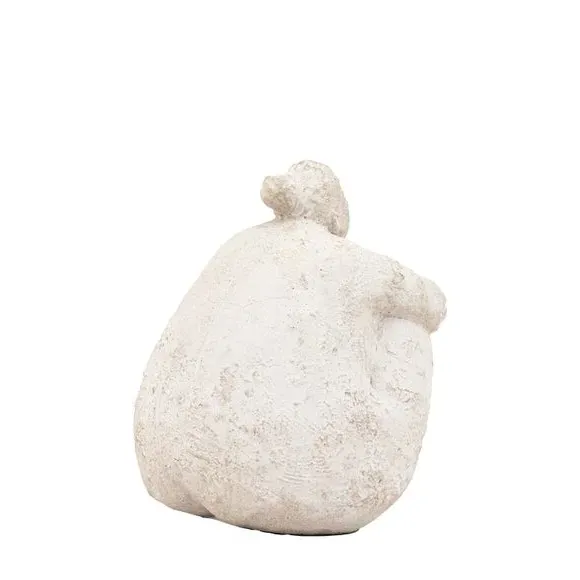 Lady Ornament Handcrafted - Cream, Cement