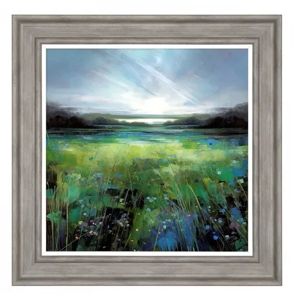 Landscape Framed Print - Multicolor, Grey Frame