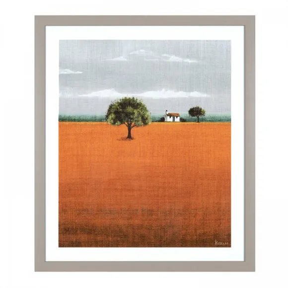 Landscape Framed Print - Multicolor, Grey Frame image