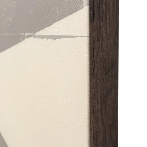 Large Abstract Framed Canvas - Brown
