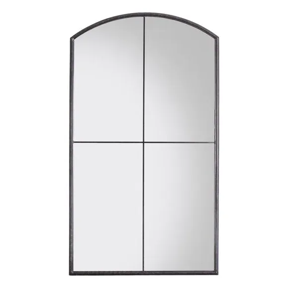 Large Arched Leaner Mirror - Black