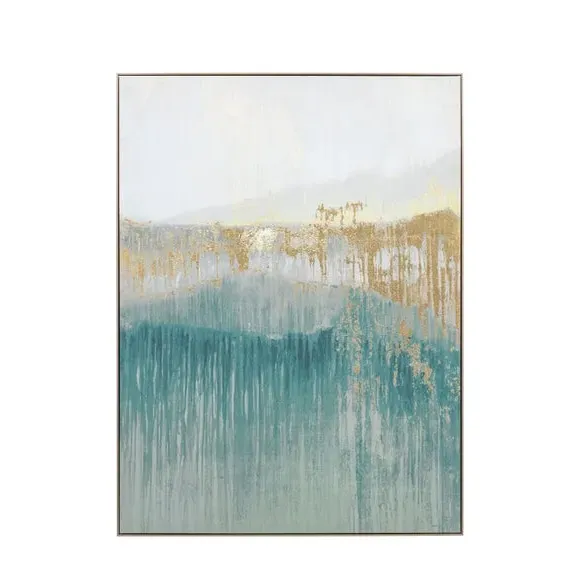 Large Framed Canvas Abstract Art - Blue, Canvas
