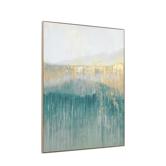 Large Framed Canvas Abstract Art - Blue, Canvas