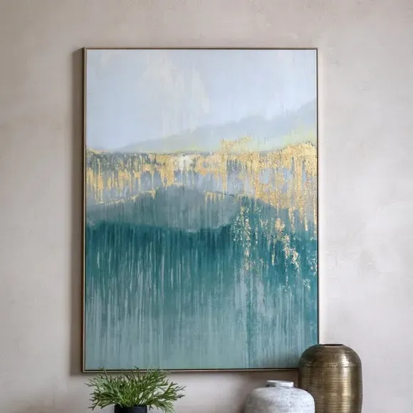 Large Framed Canvas Abstract Art - Blue, Canvas image