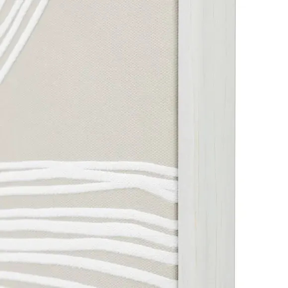 Large Framed Canvas Abstract Art - Natural