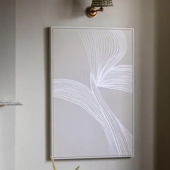 Large Framed Canvas Abstract Art - Natural image