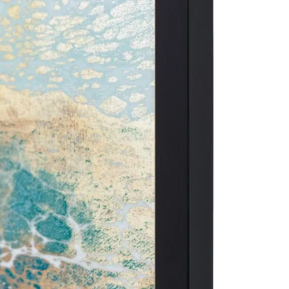 Large Framed Canvas - Blue, Abstract Design