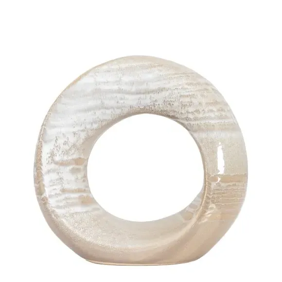 Large Ornament with Organic Shape - Grey, Ceramic