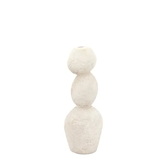 Large Pebble Candle Holder - Natural, Ceramic