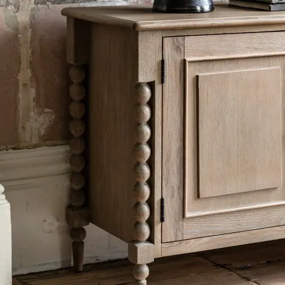 Large Sideboard with Bobbin Legs - Natural, Oak