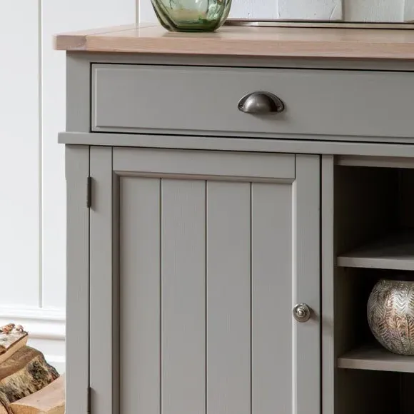Large Sideboard with Drawers - Taupe, Oak