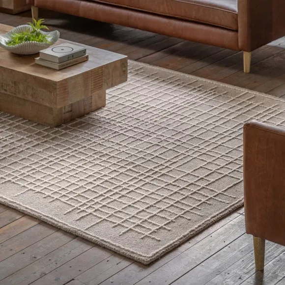 Linear Tufted Rug - Cedar, Wool Blend