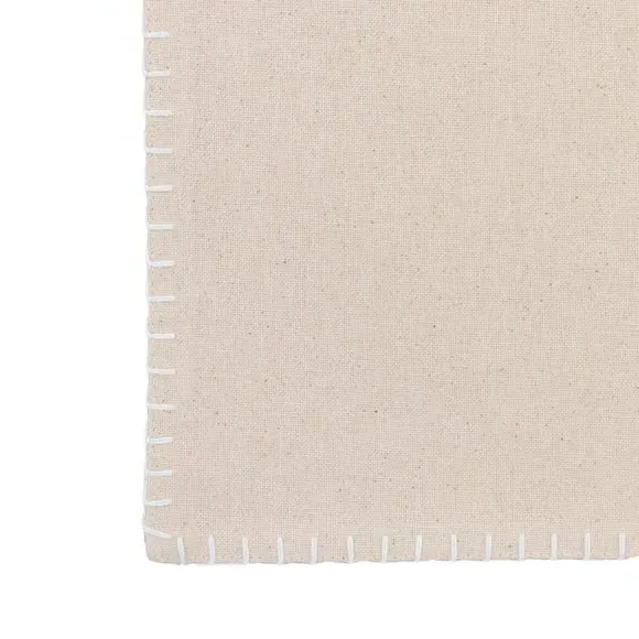Linen Effect Table Runner - Cream, Cotton