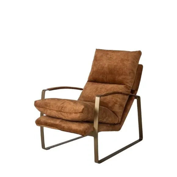 Lounger Accent Chair - Ochre, Upholstered
