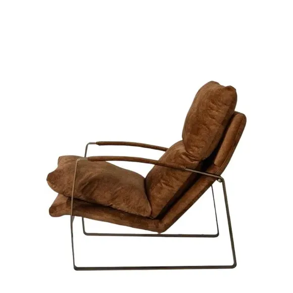 Lounger Accent Chair - Ochre, Upholstered