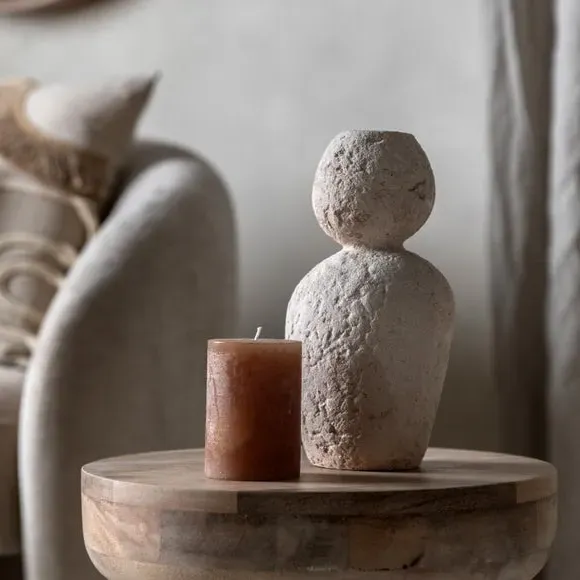 Medium Candle Holder - Natural, Ceramic image