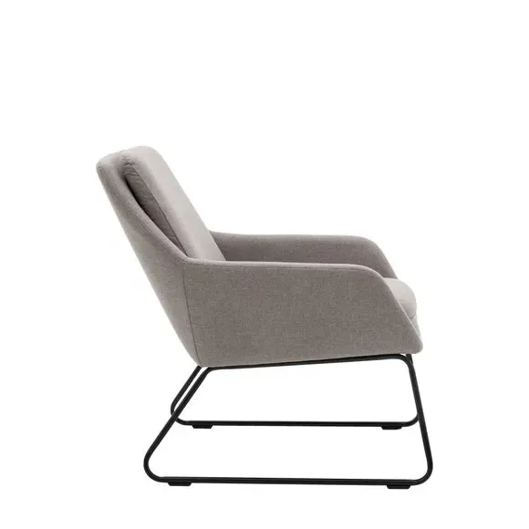 Metal Frame Accent Chair - Grey, Fabric