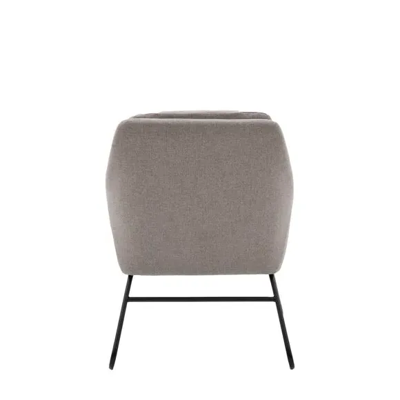 Metal Frame Accent Chair - Grey, Fabric