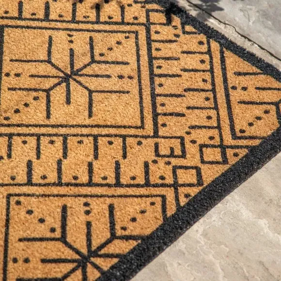 Mono Print Doormat - Natural, Coir