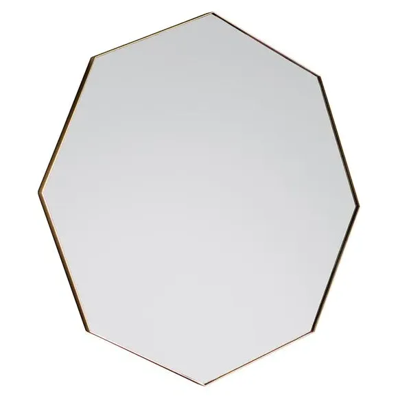 Octagon Wall Mirror - Champagne, Metal
