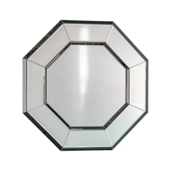 Octagon Wall Mirror - Silver, MDF Frame