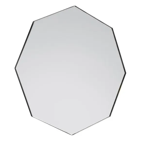 Octagon Wall Mirror - Silver, Metal