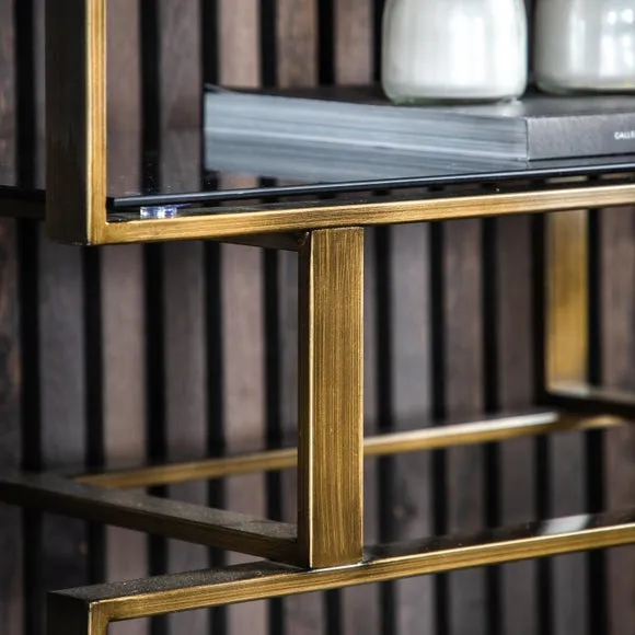 Open Display Shelving Unit - Bronze, Iron