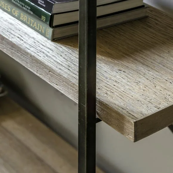 Open Display Unit - Light Wood, Metal Frame