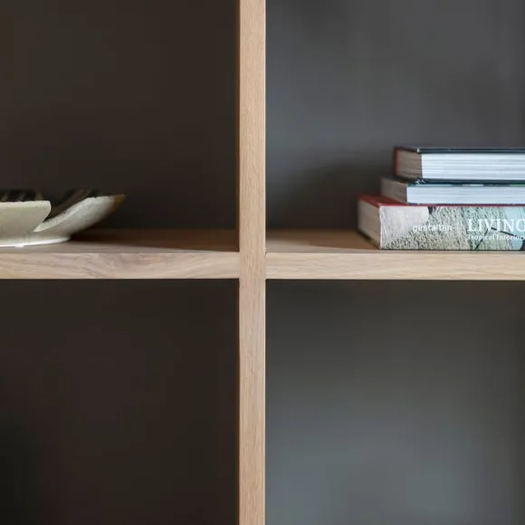 Open Display Unit with 6 Shelves - Natural, Oak