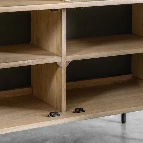 Open Display Unit with 6 Shelves - Natural, Oak