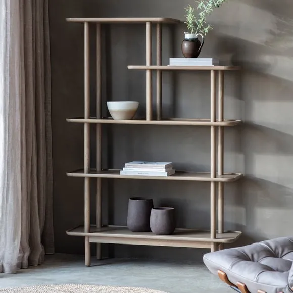 Open Shelf Unit - Grey, Oak image