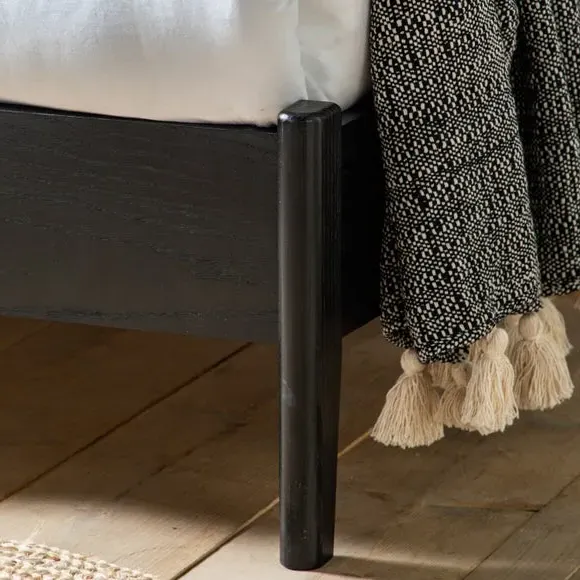 Ottoman Bed Frame with Storage - Black, Cotton