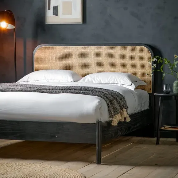 Ottoman Bed Frame with Storage - Black, Cotton