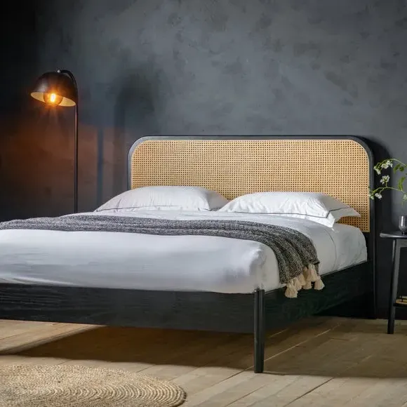 Ottoman Bed Frame with Storage - Black, Cotton
