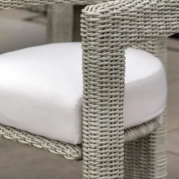 Outdoor Dining Chair with Cushion - Natural