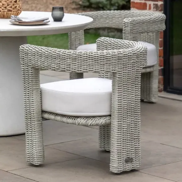 Outdoor Dining Chair with Cushion - Natural