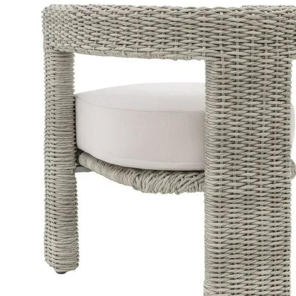 Outdoor Dining Chair with Cushion - Natural