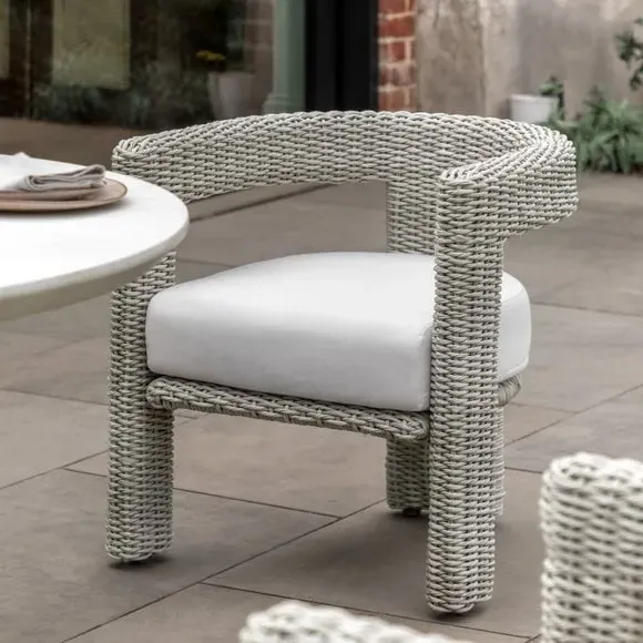 Outdoor Dining Chair with Cushion - Natural image