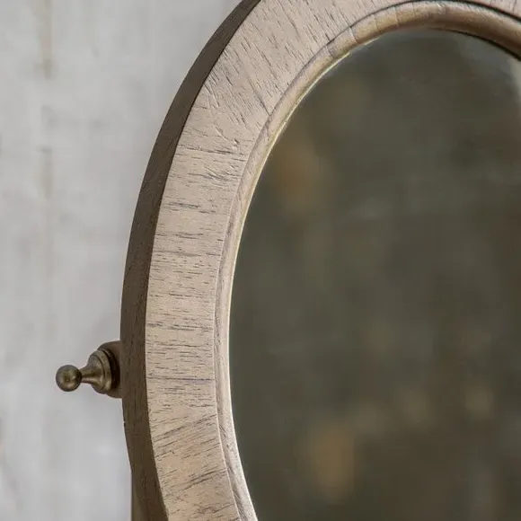 Oval Dressing Table Mirror - Natural, Mindy Wood