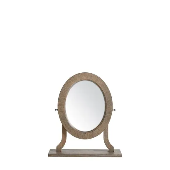 Oval Dressing Table Mirror - Natural, Mindy Wood