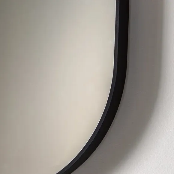 Oval Wall Mirror - Black Frame