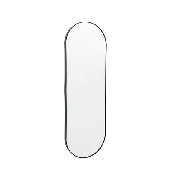 Oval Wall Mirror - Black Frame