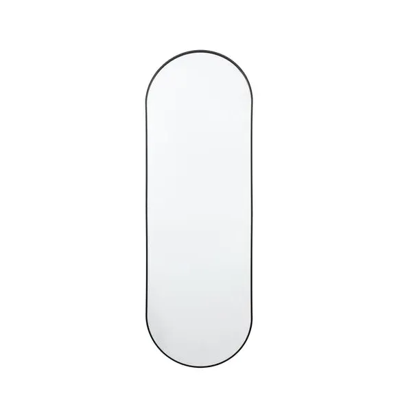 Oval Wall Mirror - Black Frame