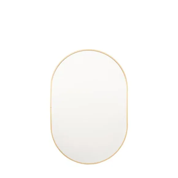Oval Wall Mirror - Gold Frame