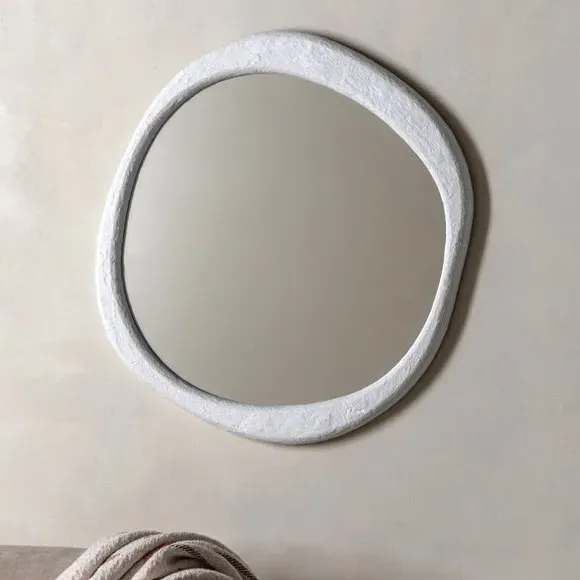 Pebble Wall Mirror - White image