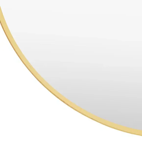 Pebble Wall Mirror with Minimal Frame - Gold