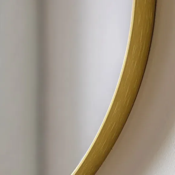 Pebble Wall Mirror with Minimal Frame - Gold